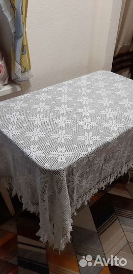 Скатерть, салфетки, лен, кружево, СССР