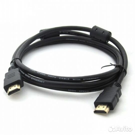 Кабель hdmi 1,5м и AV 3.5 jack х 3 тюльпана