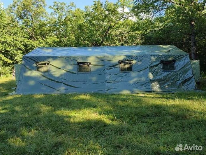 Палатка армейская каркасная от 10 до 70 мест