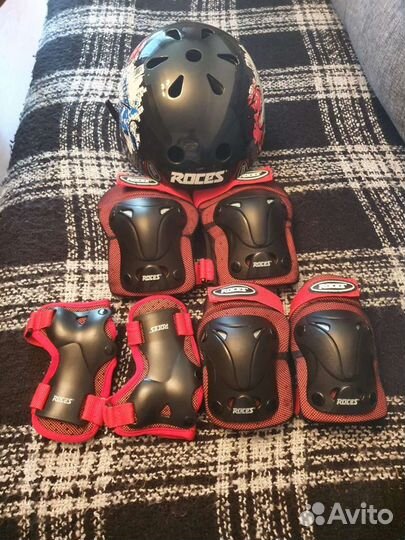 Роликовые коньки детские с защитой
