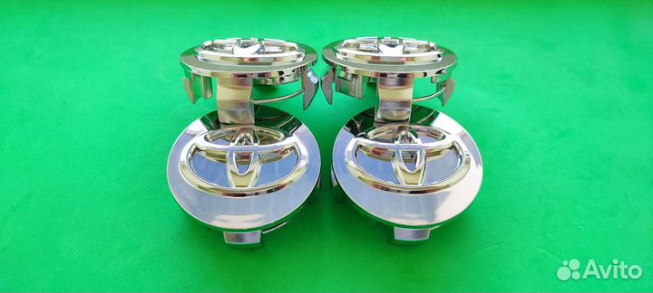 Колпачки на литые диски Toyota (хром 3D) 62mm 4шт