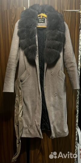 Пальто женское зимнее шерстяное 42