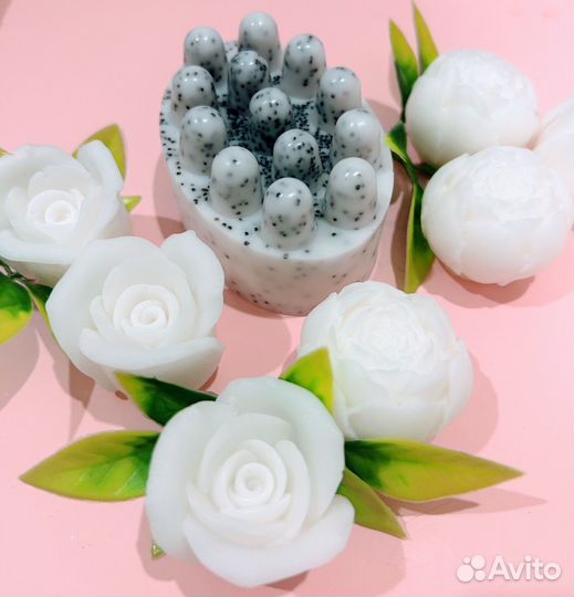 Массажное мыло и морская соль с шиммером