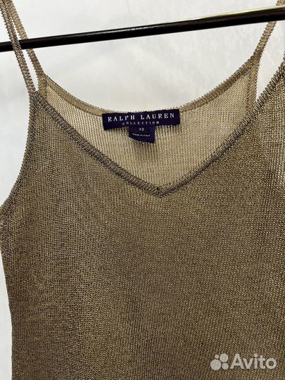 Топ металлик золотой Ralph Lauren