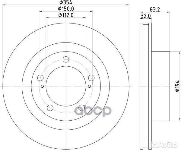 Диск тормозной перед ND1127K nisshinbo
