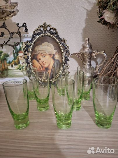 Стаканчики зелённое. Винтаж