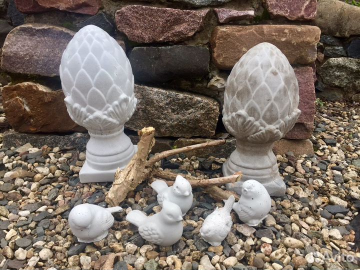 Садовый декор из бетона и металла