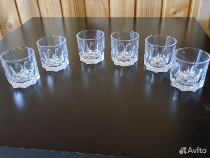 Хрустальные стопки, хрустальный стакан и кружка