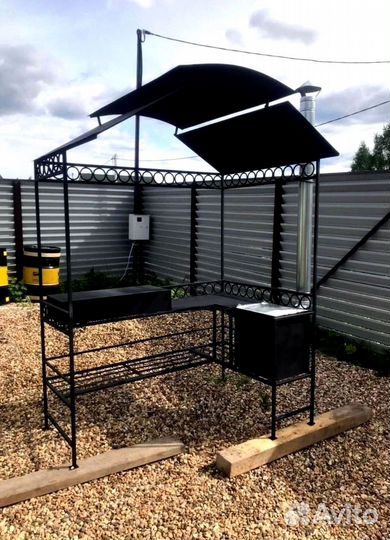 Мангал с печью