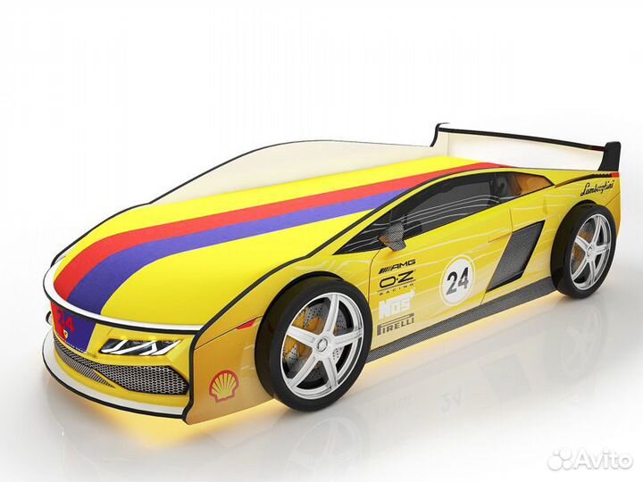 Кровать-машинка Ламба Next с матрасом