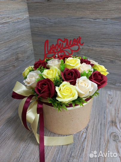 Букет из мыльных цветов