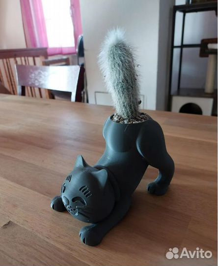 Горшок для растения Котик