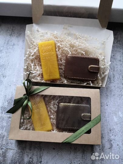 Мыло ручной работы Портмоне + Золото
