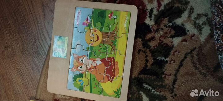 Деревянные пазлы для детей от 2х лет