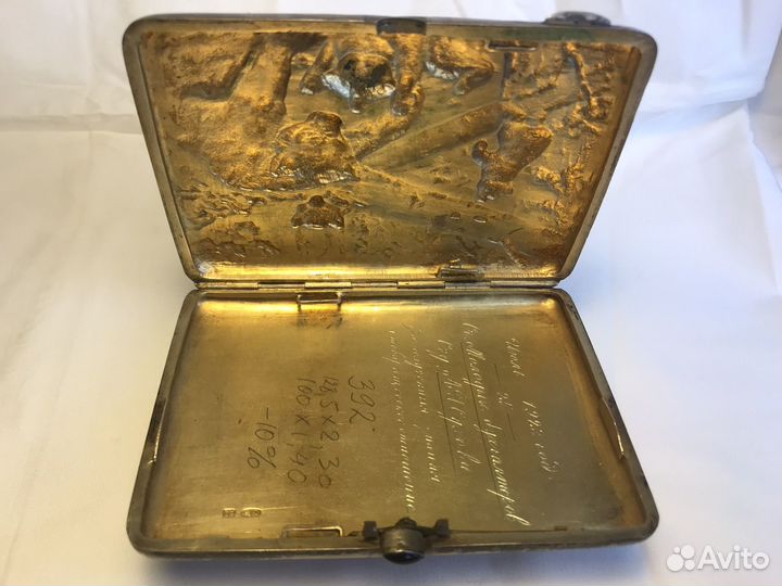 Портсигар серебро 84