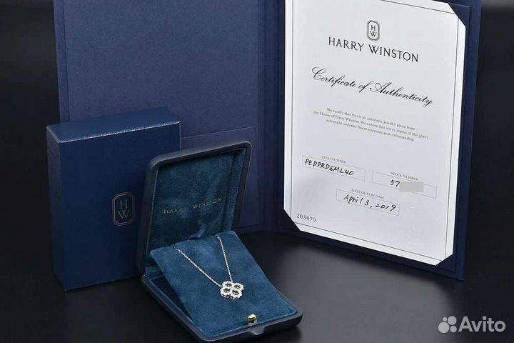 Золотое колье Harry Winston 1 ct