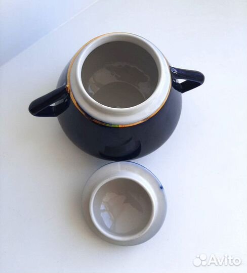 Сахарница винтаж фарфор кобальт СССР