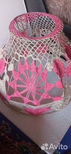 Абажур, вязан крючком, эксклюзив