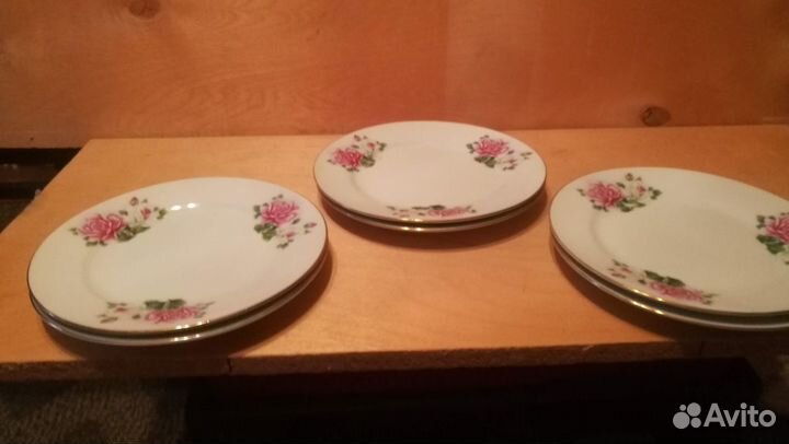 Костяной фарфор тарелки. кнр. 20,5 см