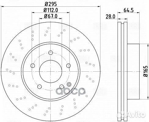 Диск торм. для а/м Mercedes C (W204) (07) пере