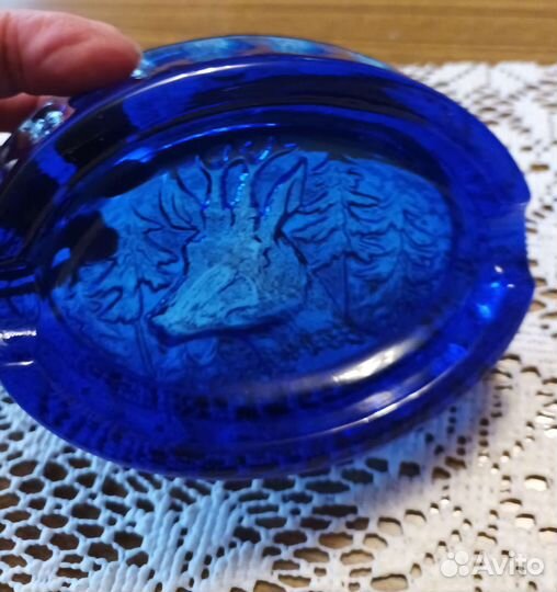 Пепельница кобальт времен СССР