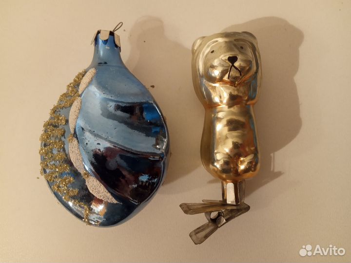 Две антикварные ёлочные игрушки, СССР