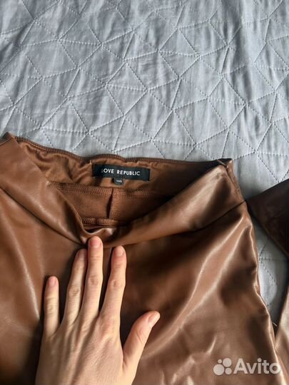 Кожаные брюки love republic