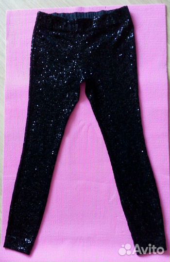 Лосины-брючки праздничные с паетками