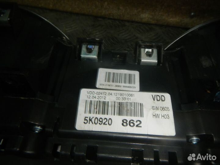 Панель приборов, Volkswagen (Фольксваген) -golf VI