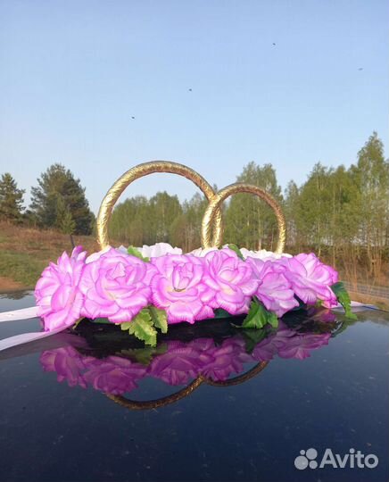 Свадебные украшения на машину