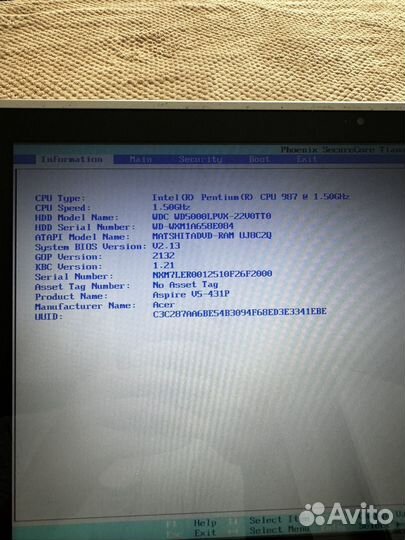 Acer Aspire v5-431 MS2360