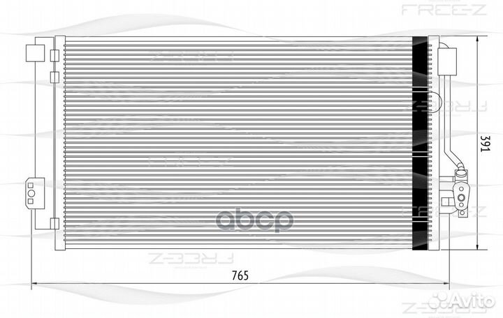 Радиатор кондиционера KC0253 free-Z