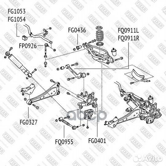 Рычаг toyota RAV 4 05- задн.подв.верх.лев. FQ0911L