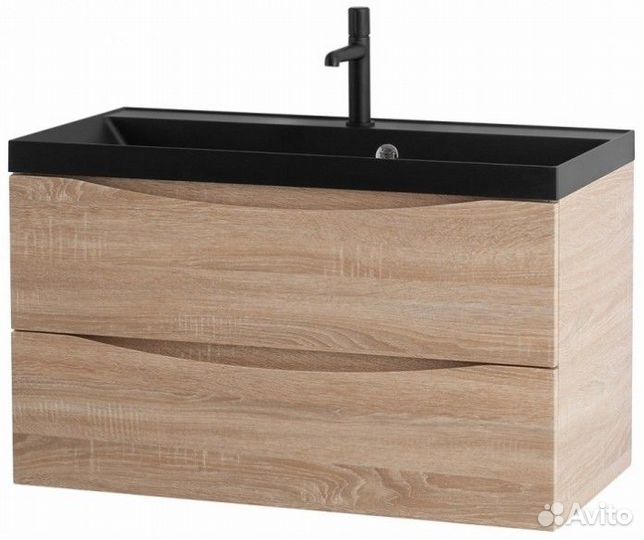 Мебель для ванной BelBagno Marino 90-BB900/450-LV-ART-AST-nero Rovere Bianco