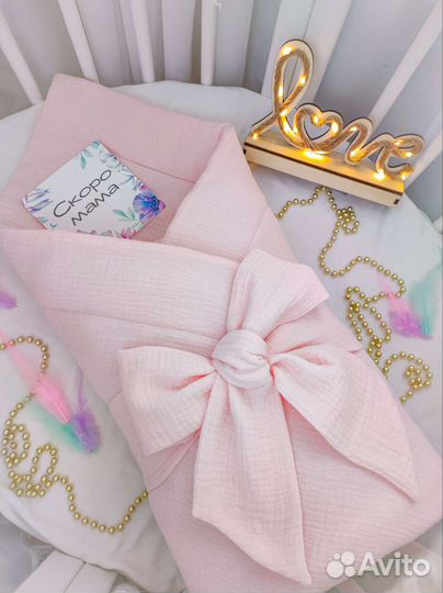 Конверт на выписку муслиновый на лето (новый)