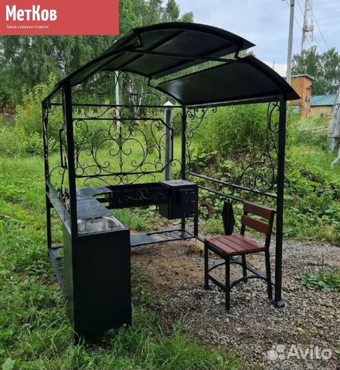 Кованые мангалы с крышей
