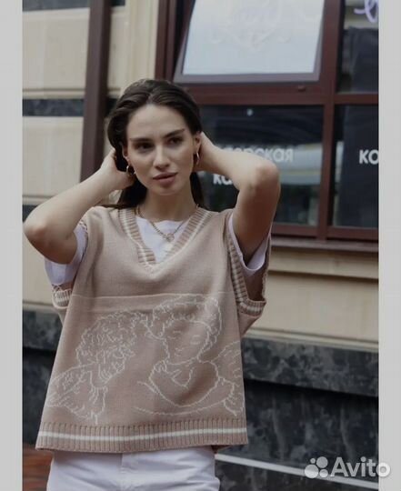 Новый жилет вязанный женский оверсайз 42-48 рр