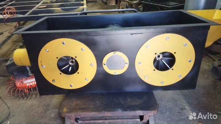 Трехсекционная мойка, сушка для переработки