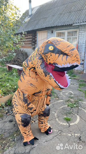 Надувной костюм динозавр T-rex