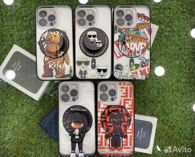 Чехол Magsafe с попсокетом на iPhone 14 Pro