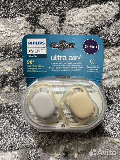 Соска пустышка avent 0 6