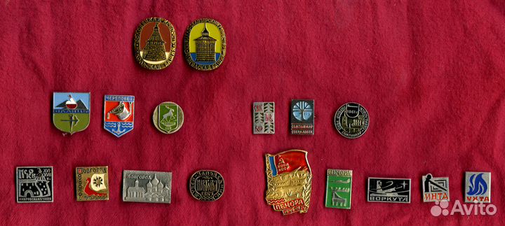 Значки 70-х годов. Города России