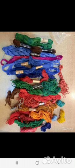 Пряжа Нитки для вязания. Нитки для вышивки разные
