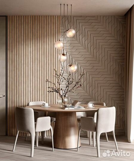 Акустическая панель Cosca Decor Сканди Ясень Тирамису, 2750x600x19мм Бежевый