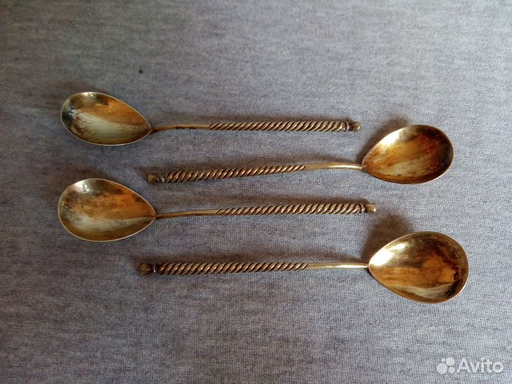 Витая ложка серебро 875 пробы