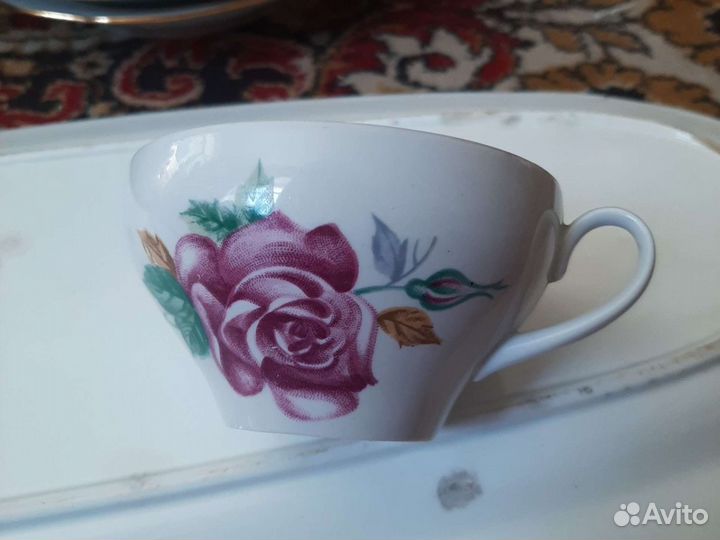 Посуда ссср, блюдо винтаж, чашки, графин, рюмки