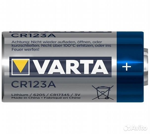 Батарейка литиевая varta CR123 Professional Lithiu