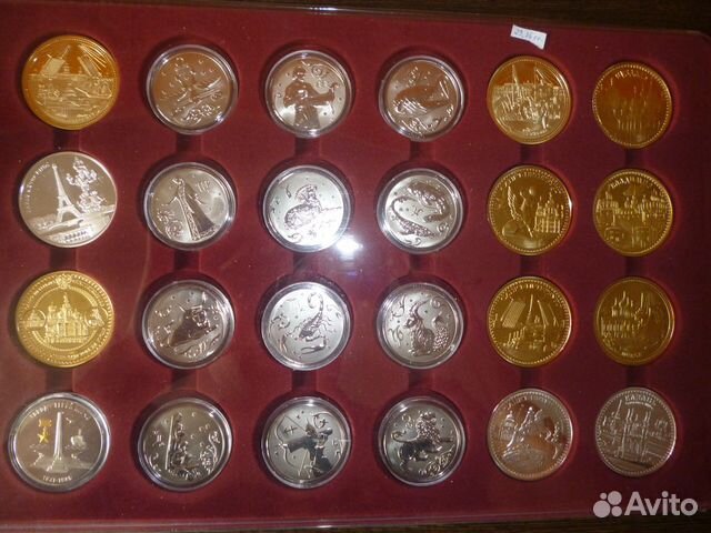 Набор 24 монеты с планшетом