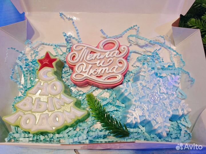 Новогодний набор мыла ручной работы. Дракон