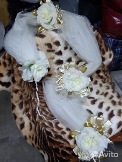 Ленты на капот свадебного автомобиля